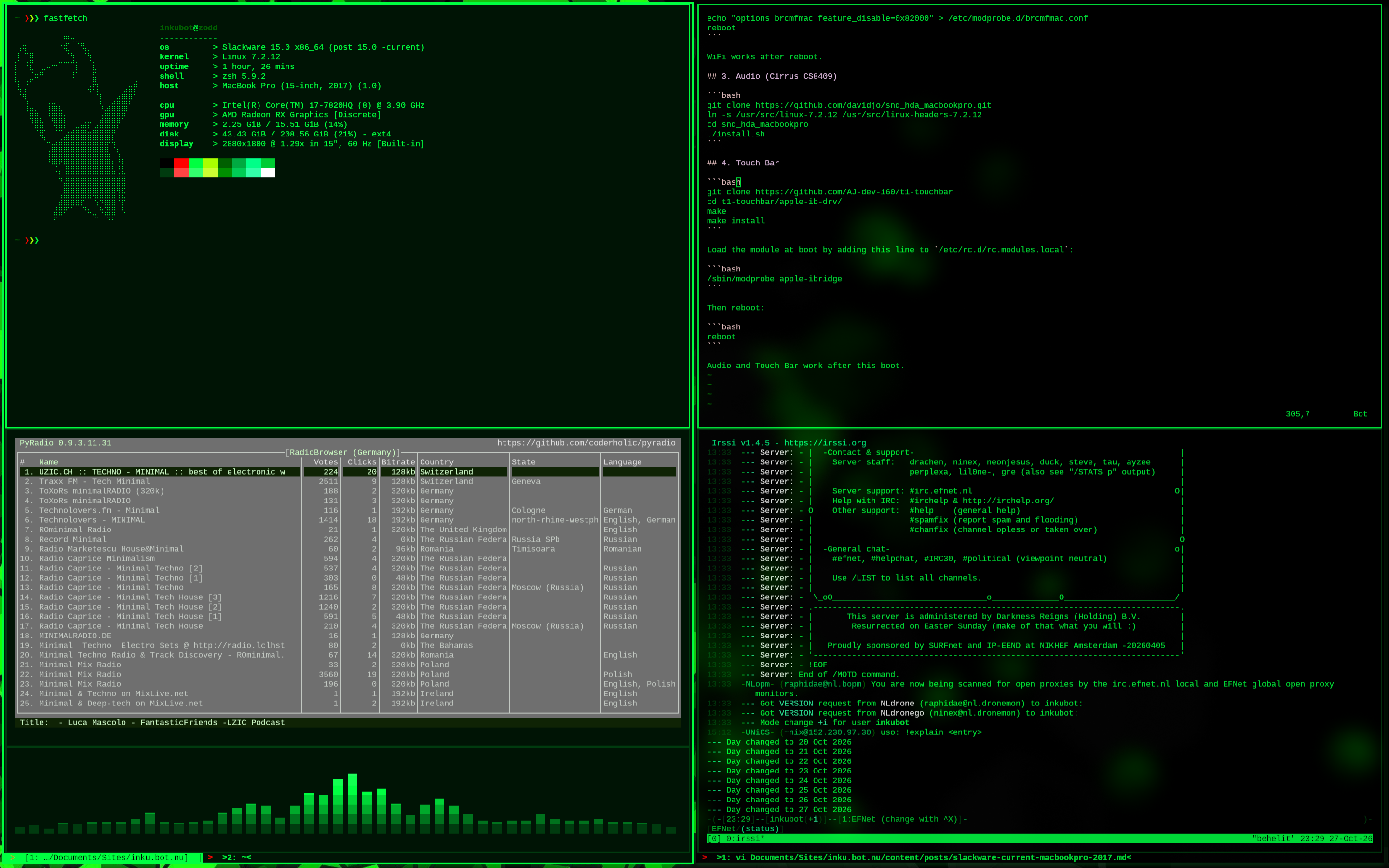 Slackware current on MacBook Pro 15" 2017